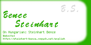 bence steinhart business card